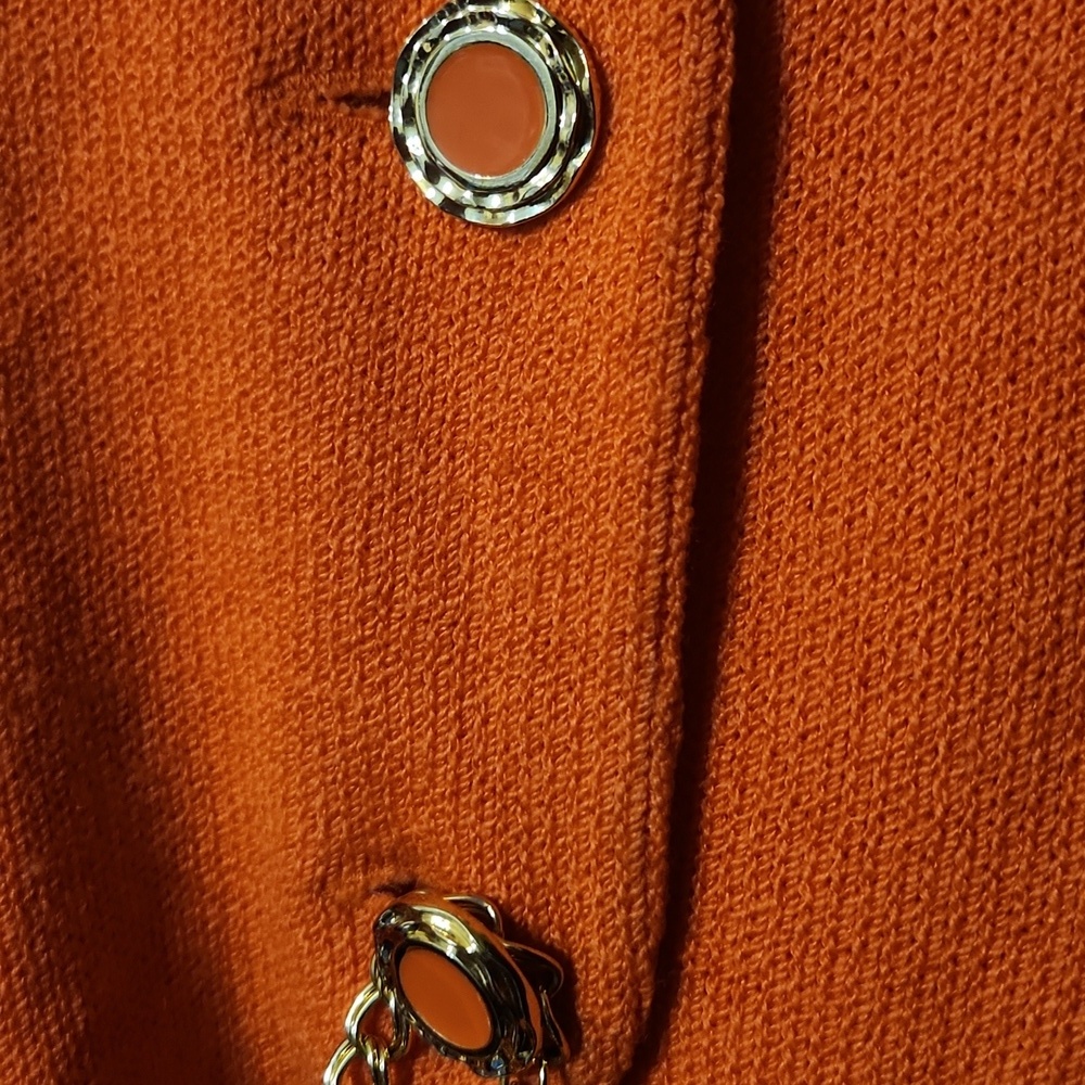 St John Orange Women's Top Jacket with Chain Detail - Picture 3 of 5